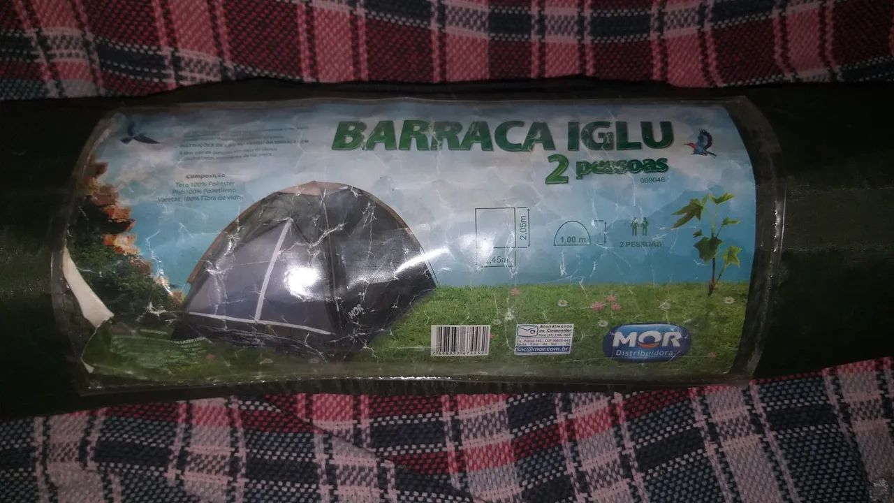 Barraca camping sem uso + mesa dobrável 2 banquetas - Foto 3