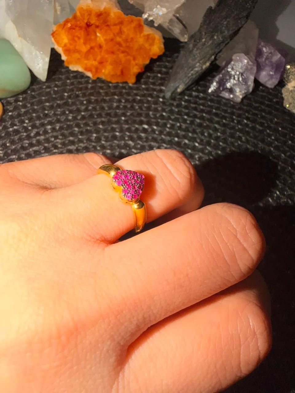 Anel ouro 18k com rubis - Foto 2