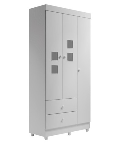 Guarda Roupa Infantil 3 Portas Life 100% MDF Agt - Entrega Rápida - Foto 3