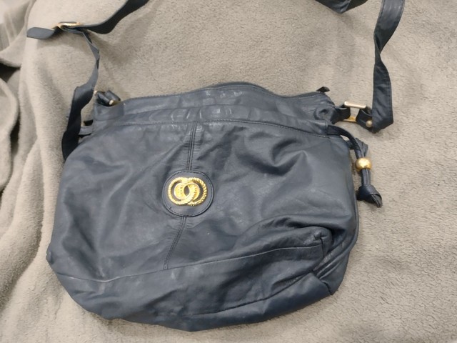 Bolsa azul marinho de couro  - Foto 5