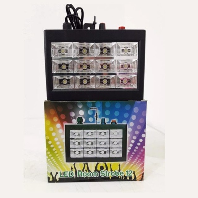 Kit 2 Strobo 12 Leds Rgb 15w Rítmico Bivolt Automático - Foto 4