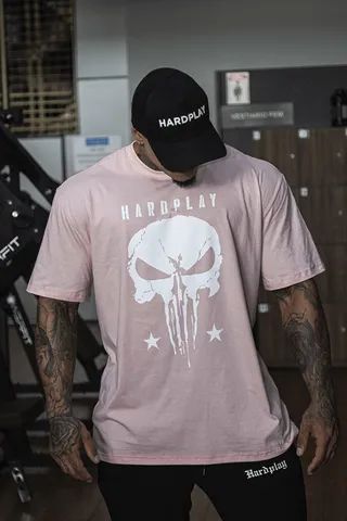 CAMISETA OVERSIZED HARDPLAY JUSTICEIRO ROSA - Foto 3