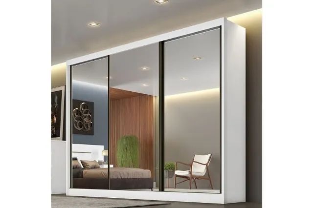 Guarda Roupa DIAMOND C/ 3 ESPELHOS  r33 - Foto 2