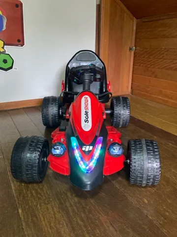 Mini Carrinho Infantil Estilo Kart Drift Elétrico Vermelho