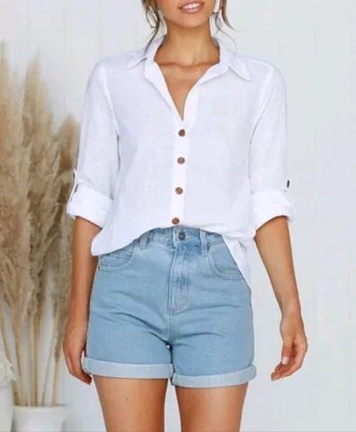 Camisa feminina branca  - Foto 2