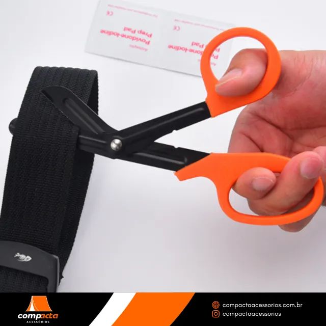Tesoura ponta romba para primeiros socorros - Foto 3