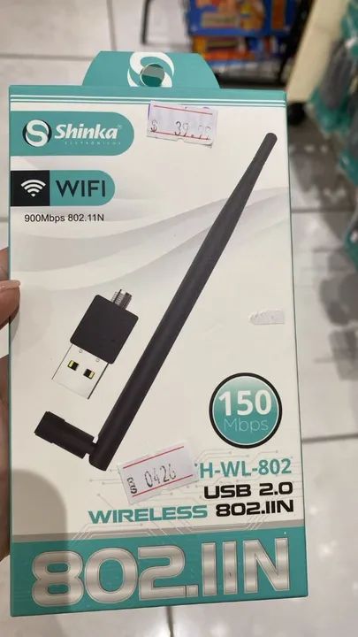 Adaptador Wireless USB 2.0 802.IIN 150 Mbps com Antena Loja Coimbra Computadores Entrega