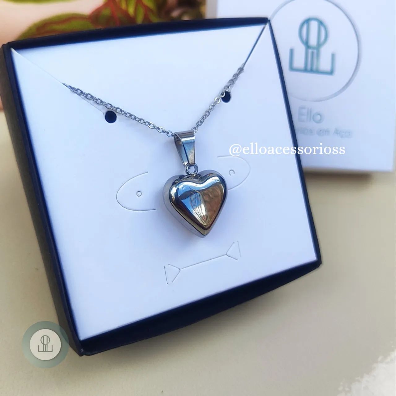 Colar Feminino Pingente Coração - Foto 2