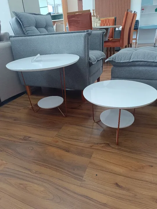Mesa de Centro Off White | Design top de linha para compor sua sala. Pronta entrega