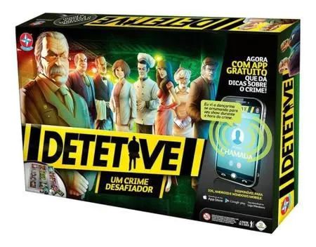 Jogo de Tabuleiro Detetive com App Estrela Novo e Lacrado