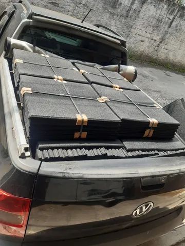 Piso borracha 50x50cm 15mm preto emborrachado R$18,95 - Foto 6