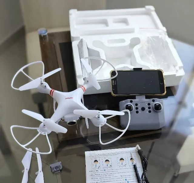Drone Quadricóptero Com Câmera Em Tempo Real 100% Novo Divertido - Foto 2