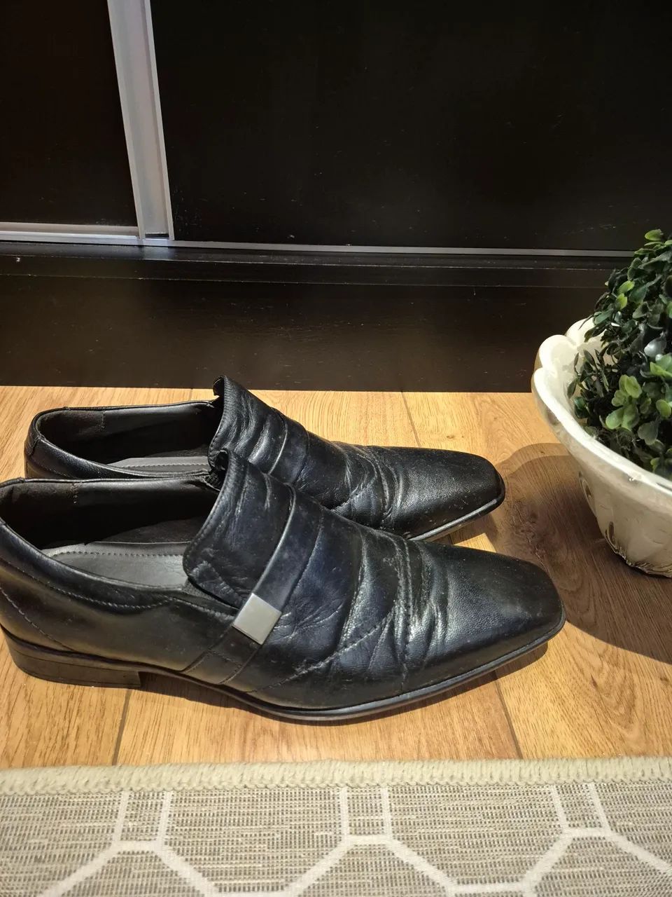 Sapato masculino em couro Parâmetro - Tam 39 - Foto 2
