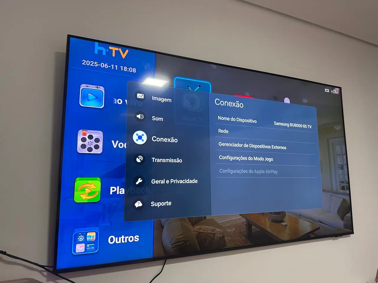 Smart TV Samsung 65" UN65BU8000GXZD