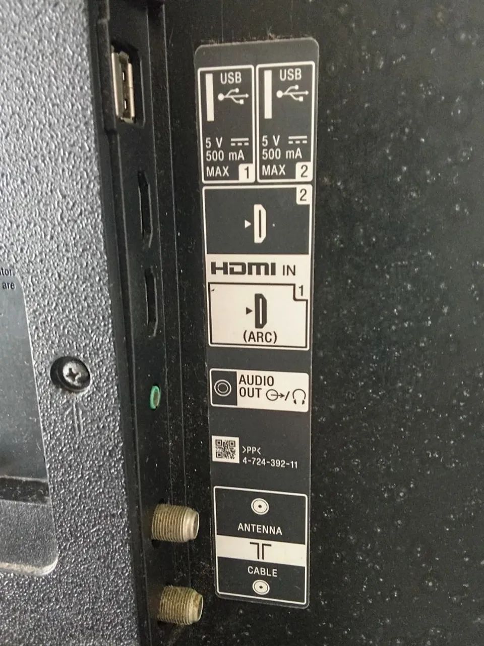 TV Sony 50 polegadas com defeito 