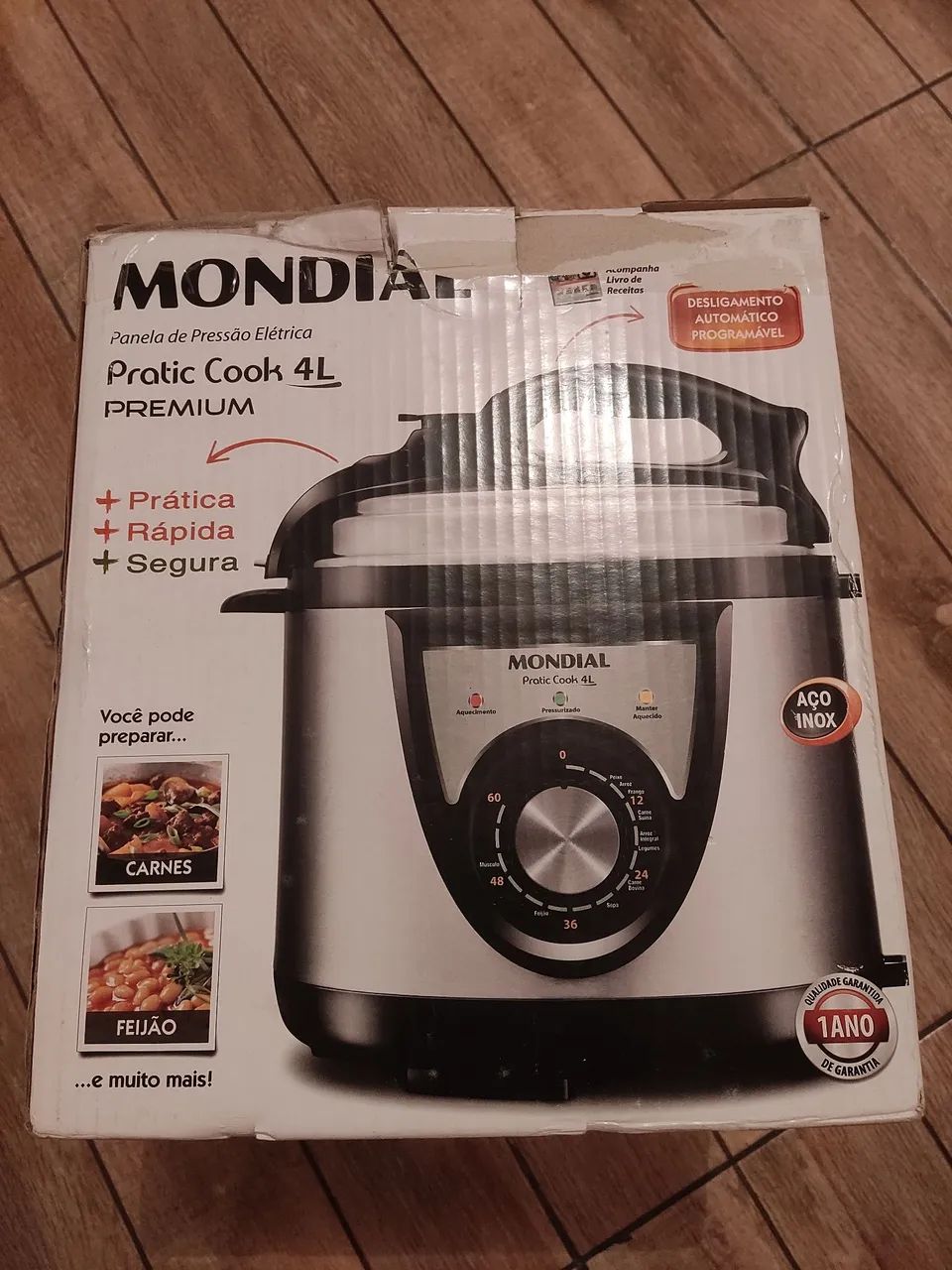 Panela de Pressão Elétrica Mondial 4L estado de novaPratic Cook 4L Premium