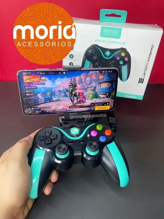 Controle Joystick Para Celular Bluetooth Game PC Android Ios FM-0010 - Foto 3