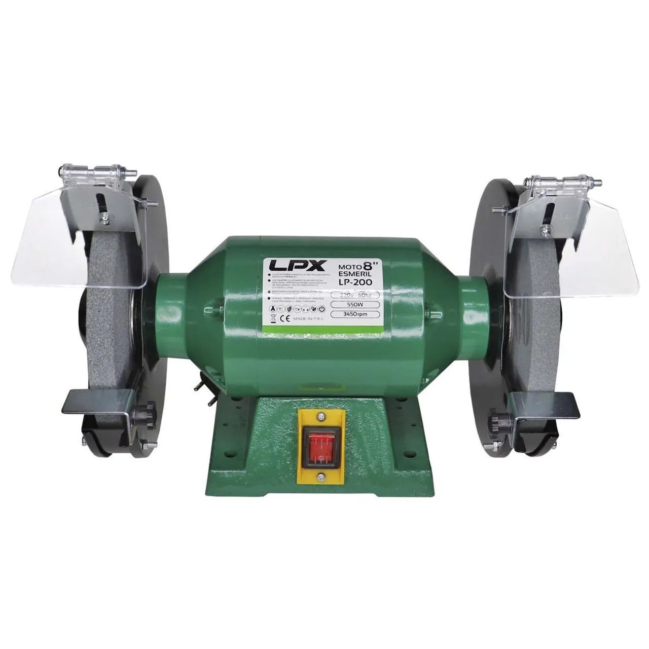 Moto Esmeril de Bancada 3/4 CV 220V Rebolo 8'' LPX - LP-200