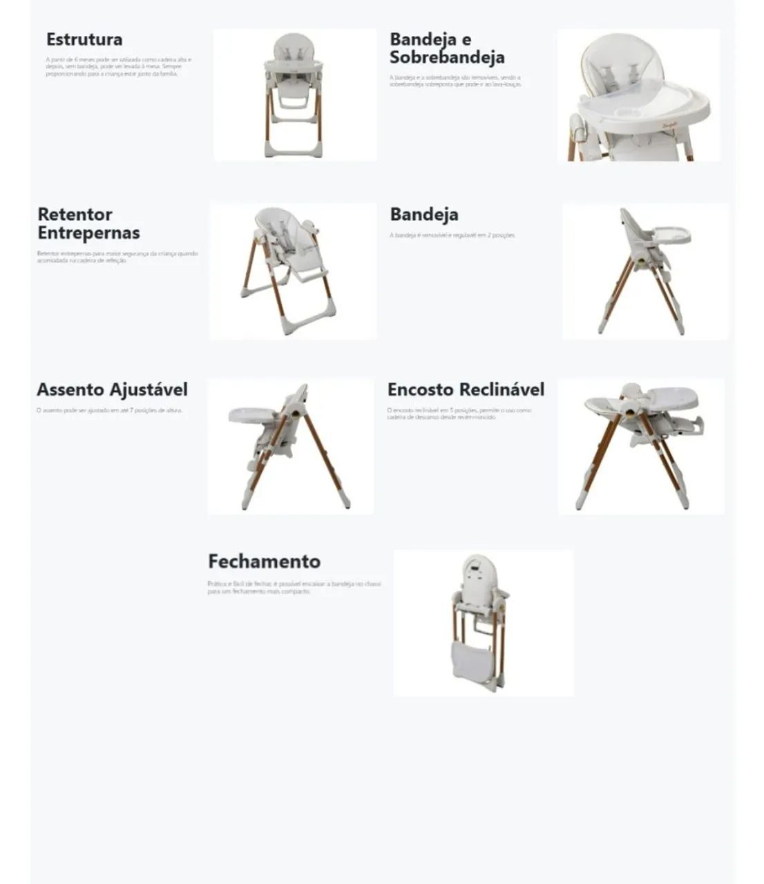 Cadeirinha alimentação Burigotto prima pappa zero 3 - Foto 5