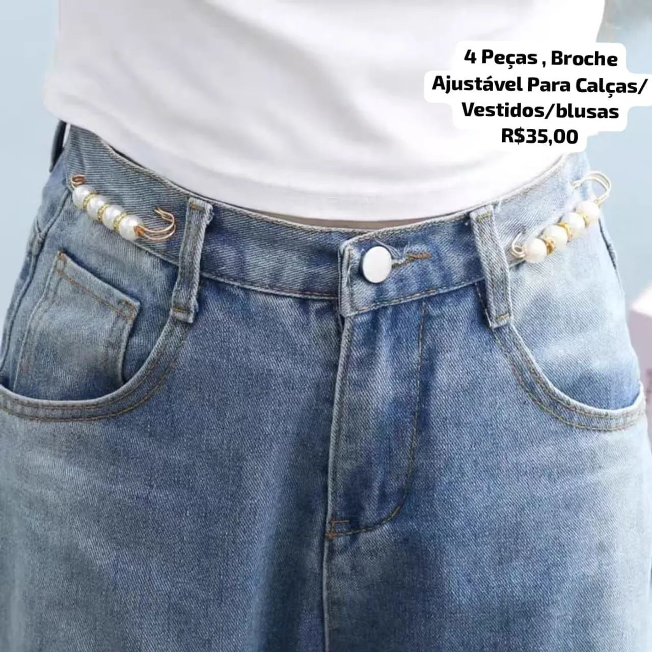4 Peças , Broche Ajustável Para Calças/Vestidos ,blusas  - Foto 2