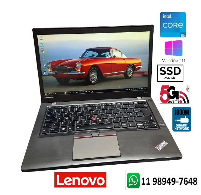 Thinkpad T Séries 450s 12 GB Ram, SSD 256, Duas baterias, tela 14 FHD, teclado iluminado