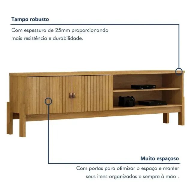 Painel Suspenso + Rack Bancada TV Até 55Polegadas 1.62M. Produto Novo Direto de Fábrica - Foto 4