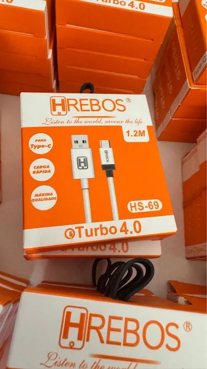 Cabo Turbo USB para iPhone, Samsung, Motorola, Xiaomi, etc.