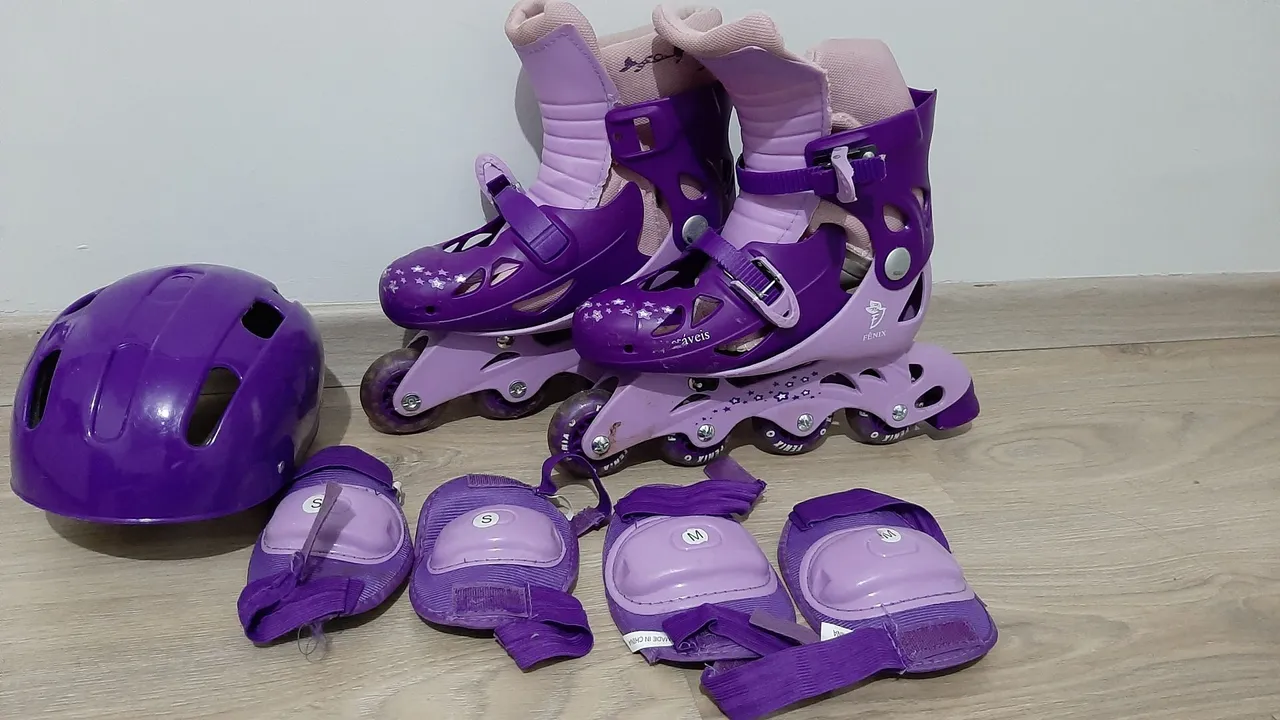 Patins com acessórios - Roxo