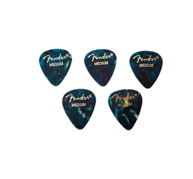 kit com 5 palhetas fender® medium green - Foto 2