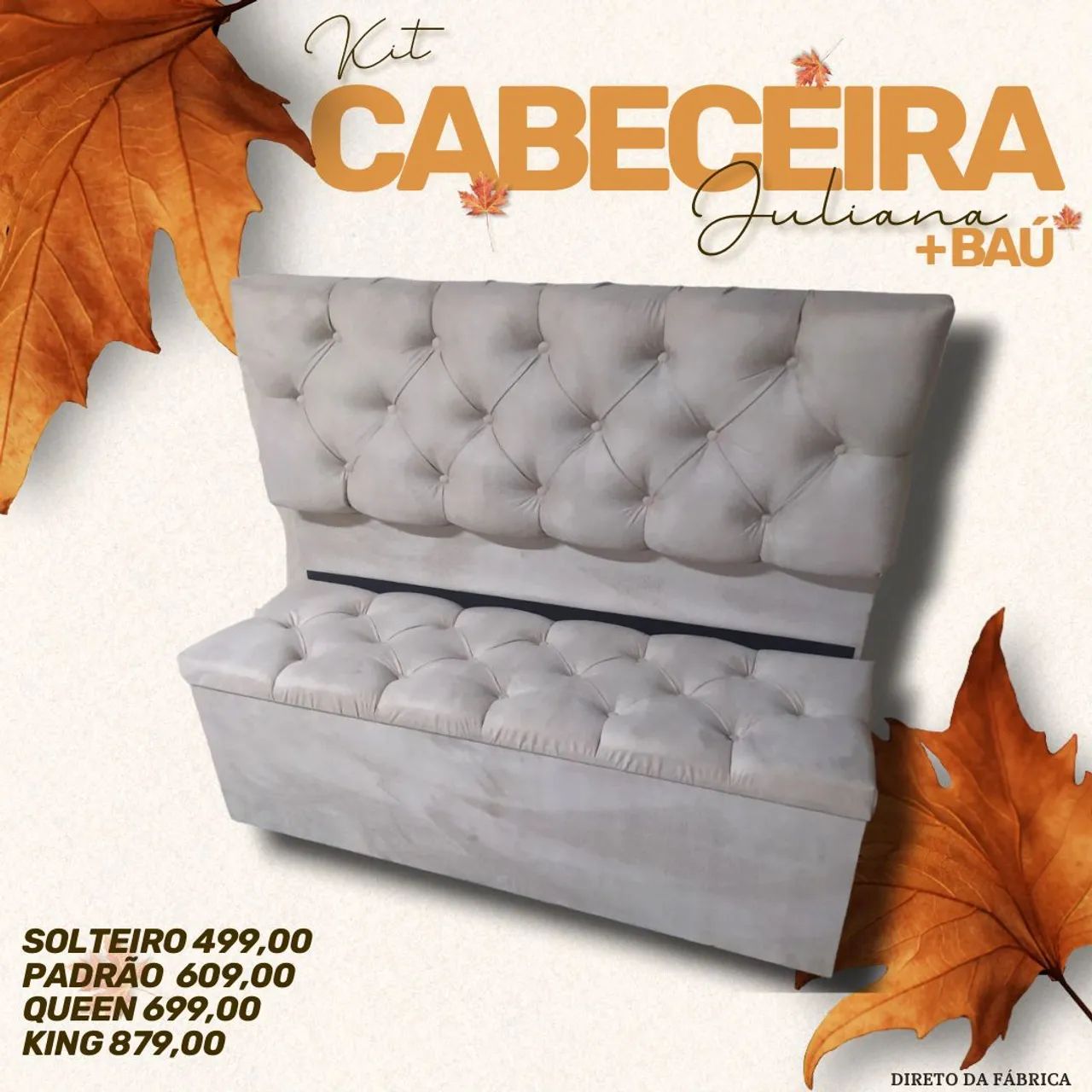 Kit Cabeceira + Baú MDF