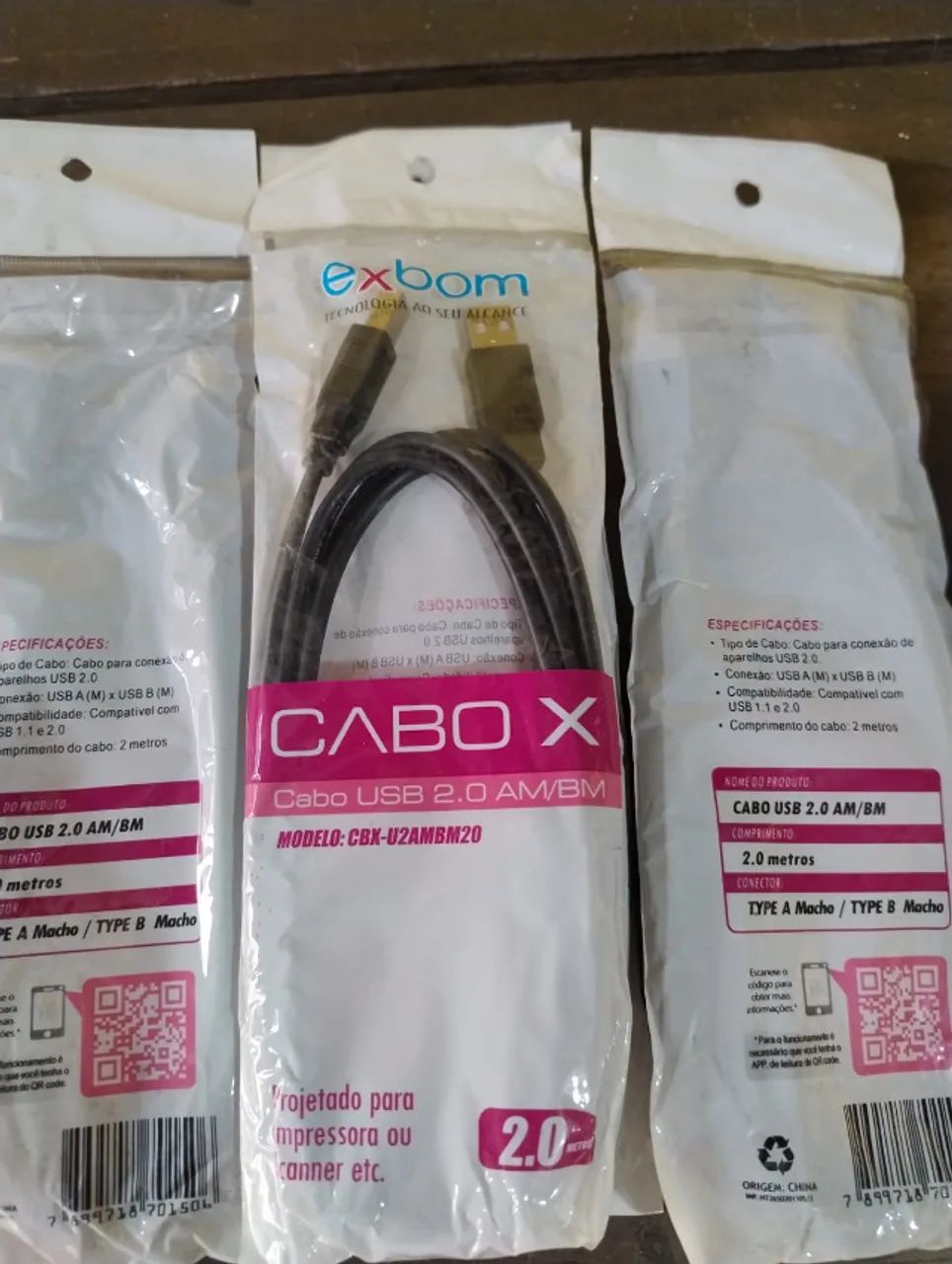 KIT C/ 06 Cabos Impressora Usb 2.0, 02 Metros - Foto 4