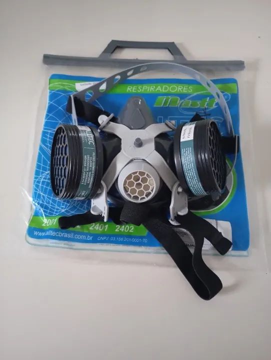 máscara química com dois filtros nova  - Foto 3