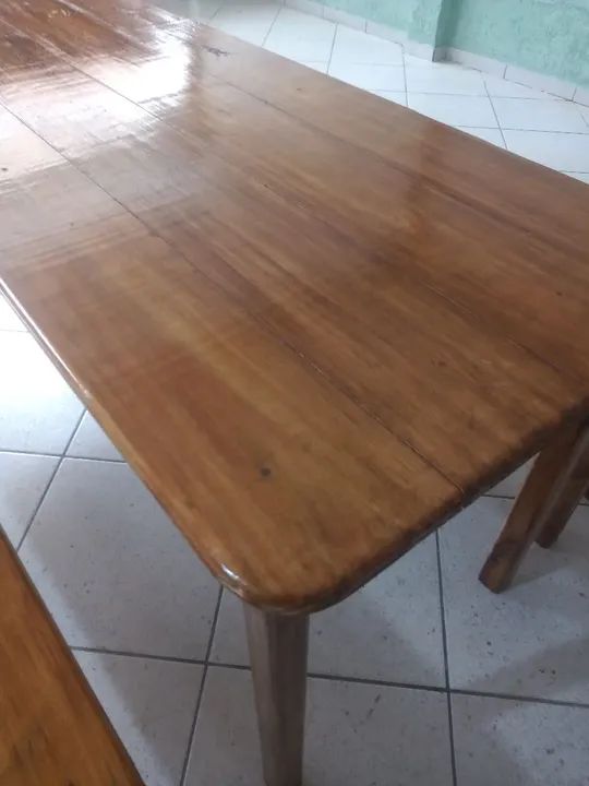 Mesa de Madeira com Bancos  - Foto 3