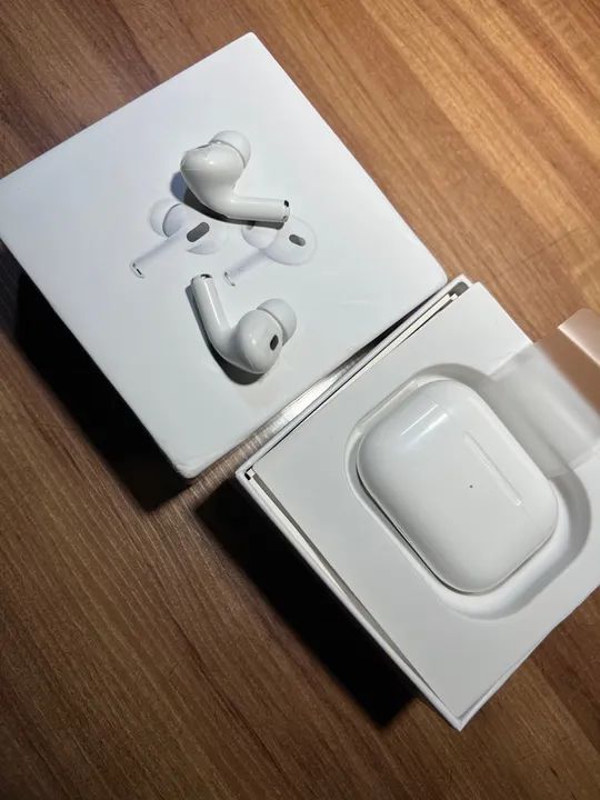 airpods pro (2ª geração) com estojo de recarga magsafe (usb-c) branco - Foto 2