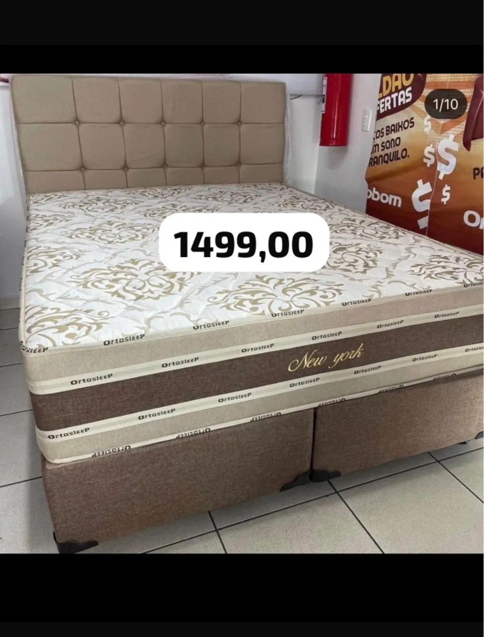 Cama King colchão suporte HojE 