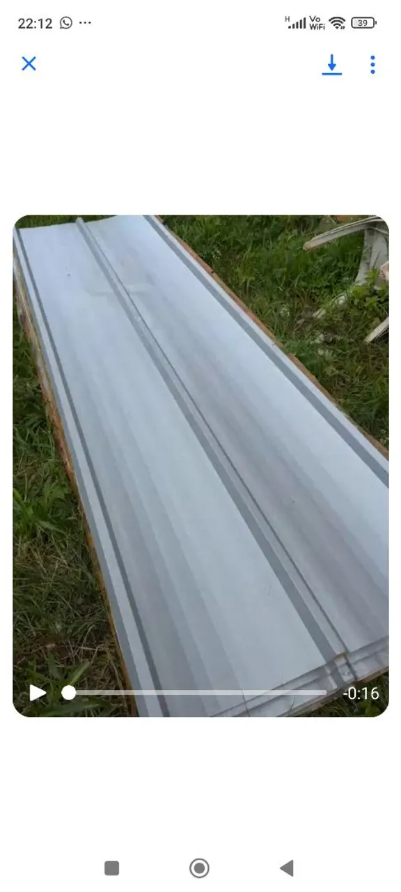 Telhas de aço galvanizado