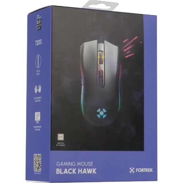 Mouse Gamer Fortrek Black Hawk RGB 7200DPI Switch By Huano - WZetta - Foto 4