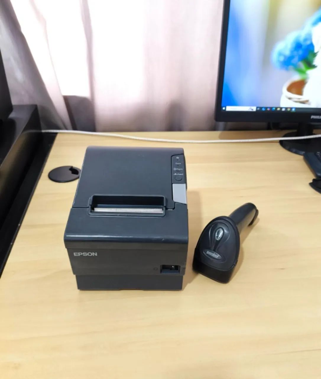 Impressora de cupom Epson + leitor de código de barras - Foto 2