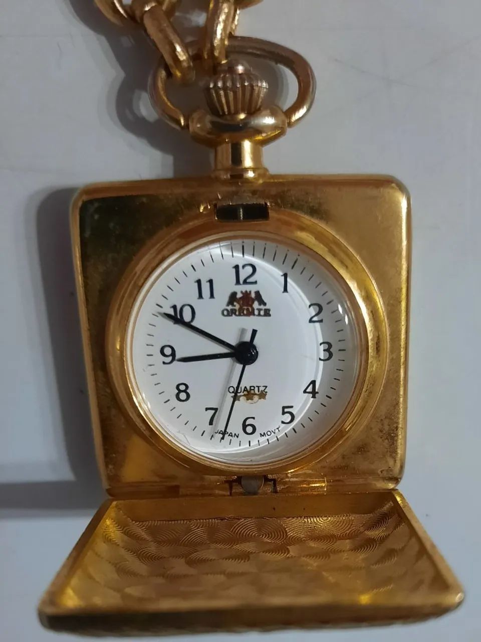 Relógio Oriente,Quartzo,Japan,de Pingente de Pescoço,Funcionando,Bateria Nova, Dourado - Foto 2