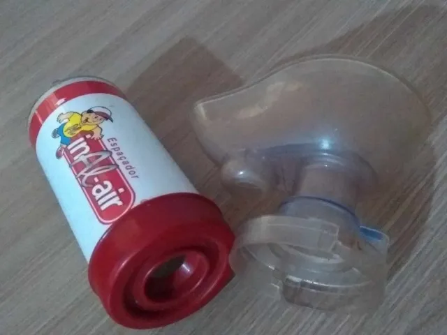 espaçador infantil bombinha asma alergia tubo de alumínio