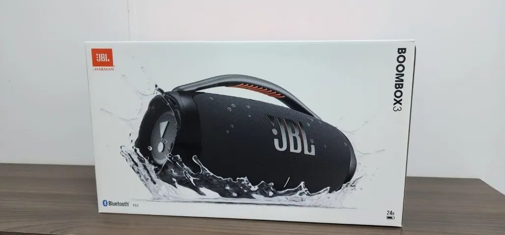 Caixa de Som JBL Boombox 3 - NOVA, Bluetooth, USB, 80W RMS, Preto