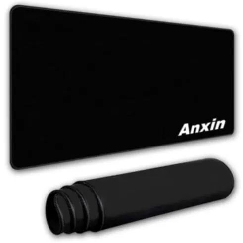 Mousepad Gamer Anxin - Preto - Grande 90x40Cm Impermeável 