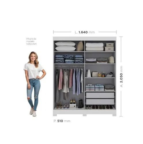 Guarda-Roupa Branco com2 Portas  - Foto 5