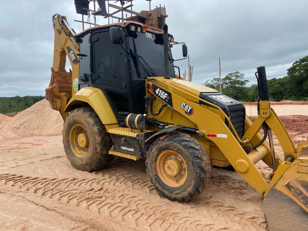 Retro escavadeira cat 416
