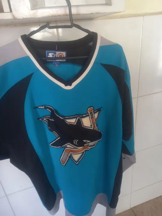 Camiseta de Hóquei do San Jose Sharks - Tamanho L