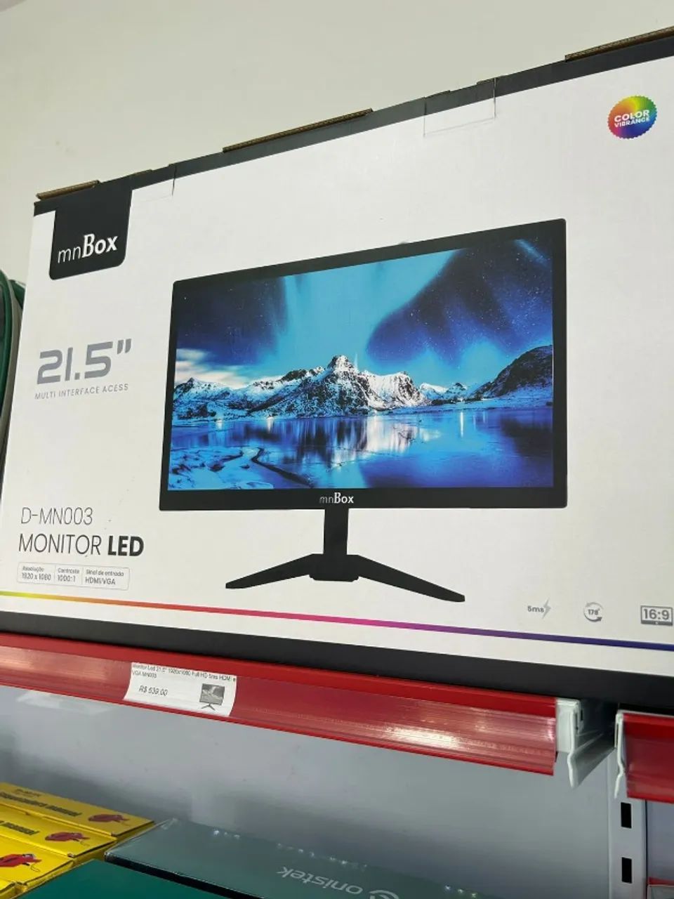 Monitor LEd Full HD com entrada HDMI e VGA