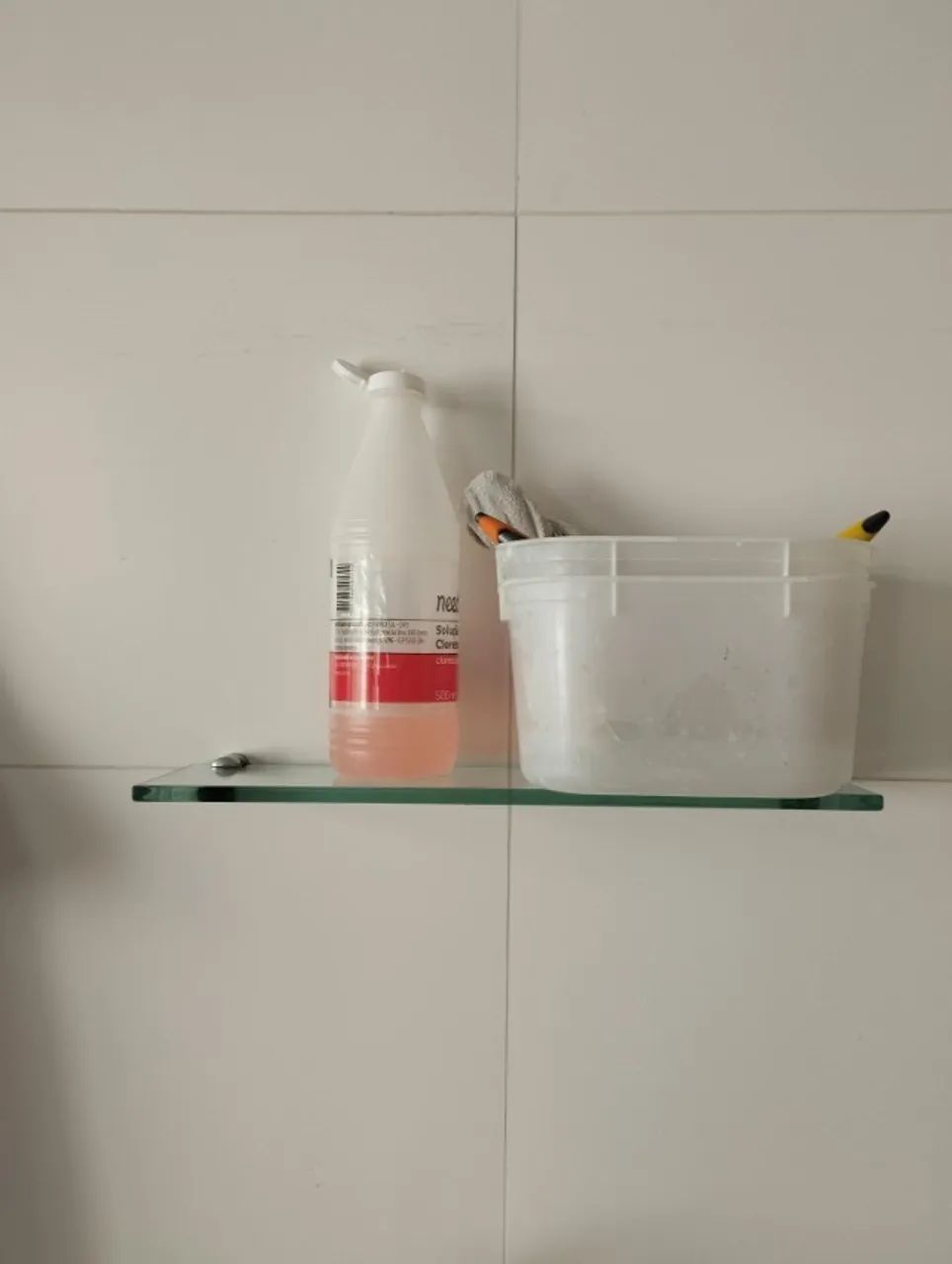 Prateleira de vidro temperado para banheiros - Foto 5