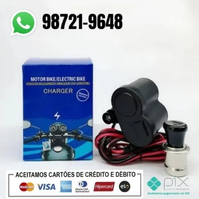 carregador 12v com o usb para moto muito top