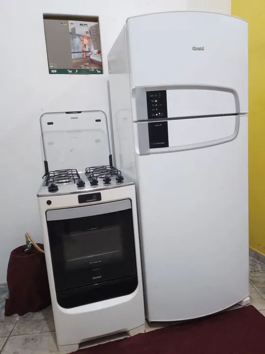 Geladeira Duplex + Fogão 4/bocas....