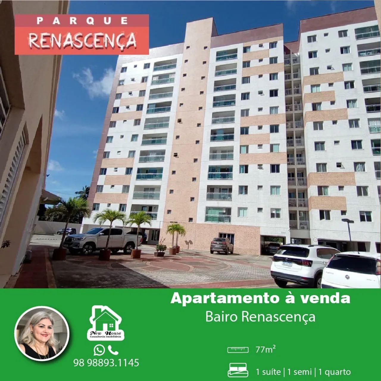 Apto a venda, oportunidade, Cond. Parque Renascença aluguel com 77m2,  com 3 quartos,
